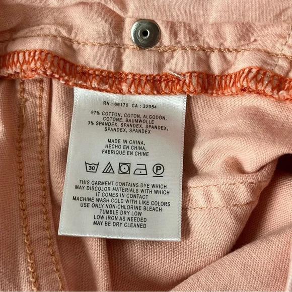 Pilcro and the Letterpress Jeans Womens 27 Anthropologie Stet Peach Cropped - Picture 10 of 14
